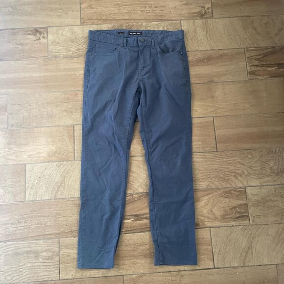 Michael Kors Blue slim fit chino trousers pants men's 32/30 - Picture 1 of 6